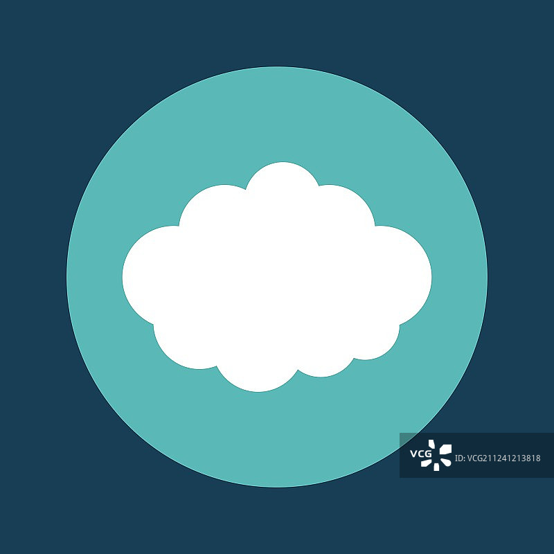 蓝色背景上的云标志图标图片素材