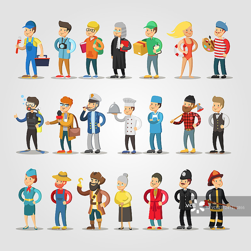 卡通人物职业套装与医生图片素材