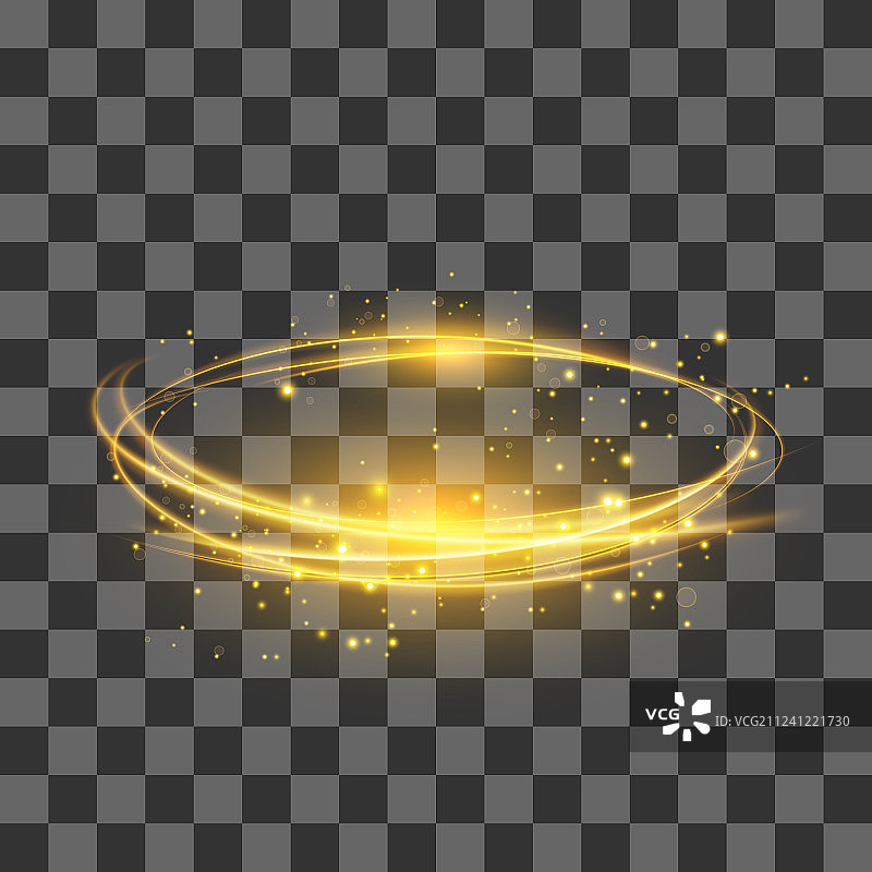 黄色闪电光效透明素材图片素材