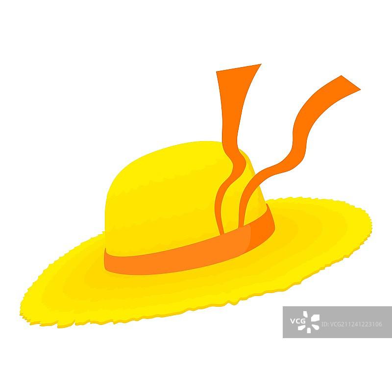 女帽图标卡通风格图片素材