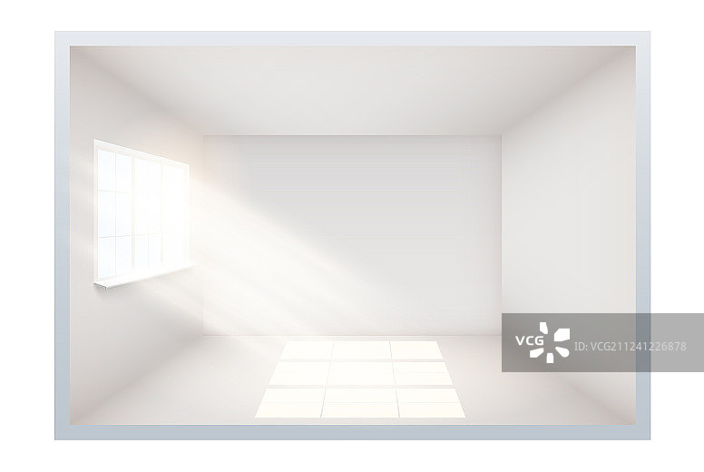 带窗户的空房间示例图片素材