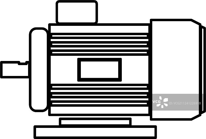 黑色电动机图标图片素材