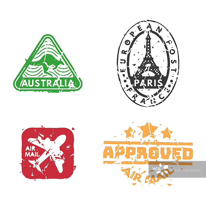 复古邮票套装图片素材