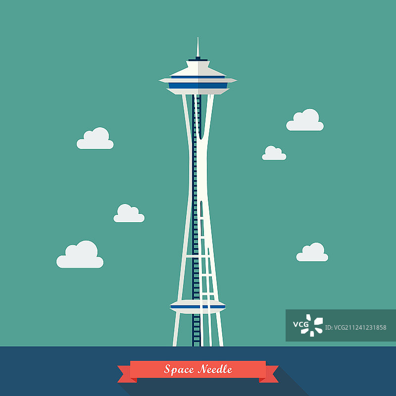 西雅图太空针塔观景台图片素材