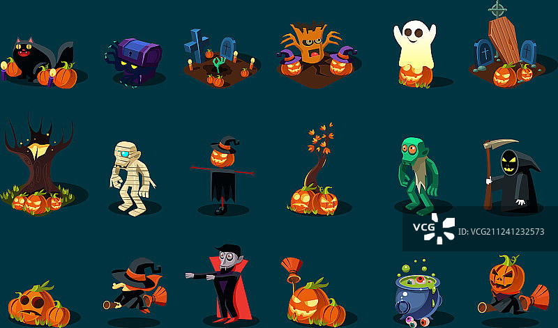 18 3D万圣节图标合集图片素材