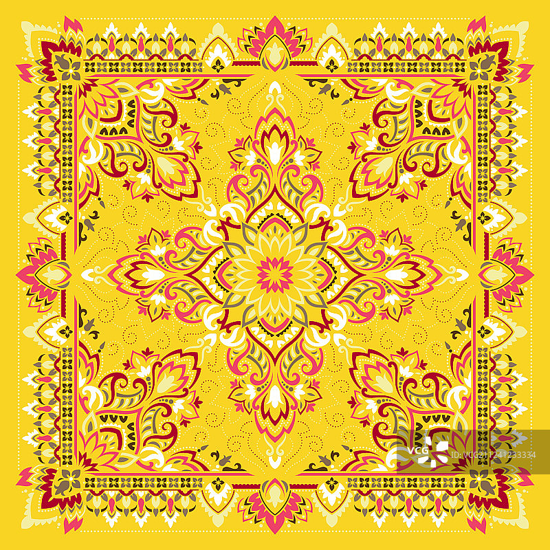 佩斯利印花大手帕图片素材