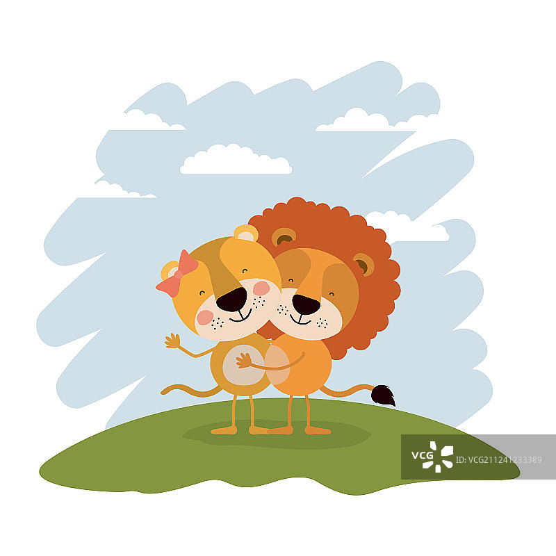 彩色天空草地风景图片素材