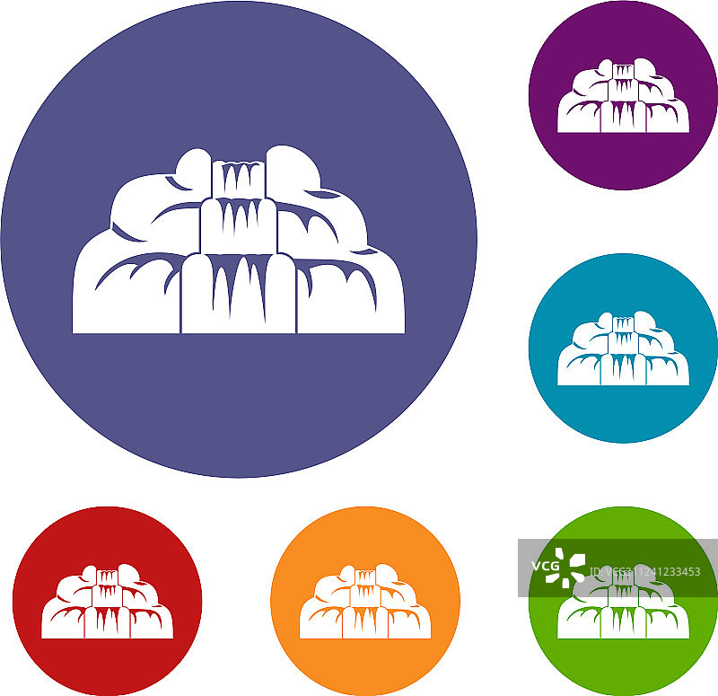 瀑布图标合集图片素材