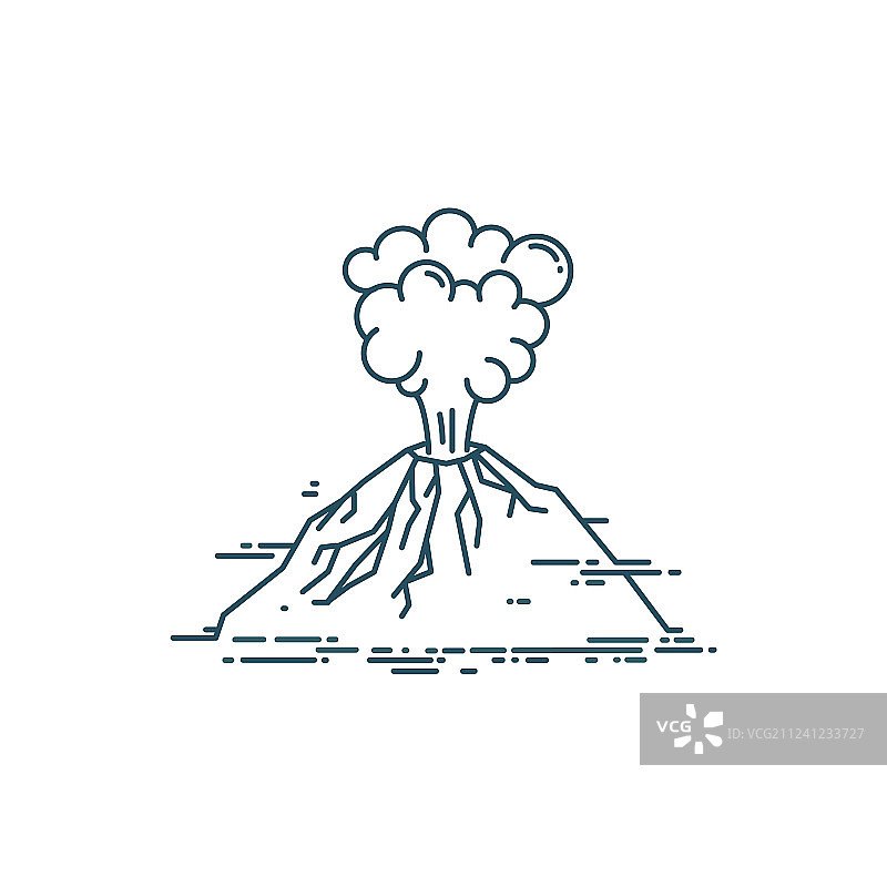 简易火山喷发图片素材