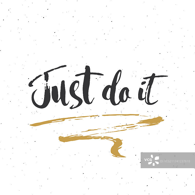 手绘“Just Do It”标语图片素材