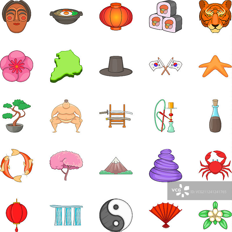 日本运动图标卡通风格图片素材