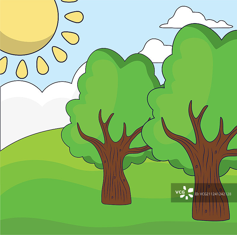 树木景观设计图片素材