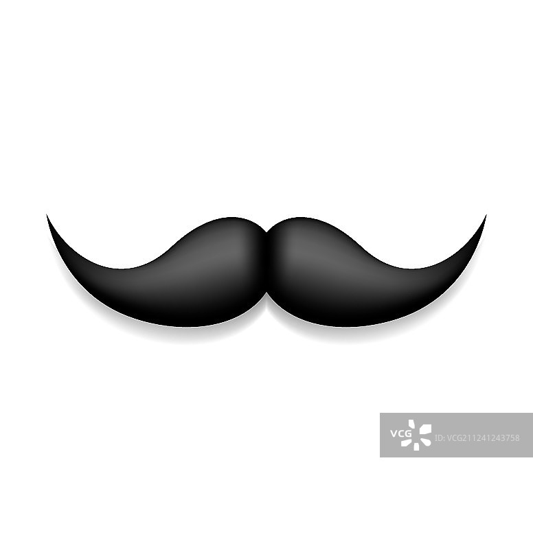 白色黑色复古胡子图案图片素材