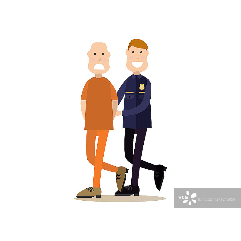 扁平风格的法庭人物图片素材