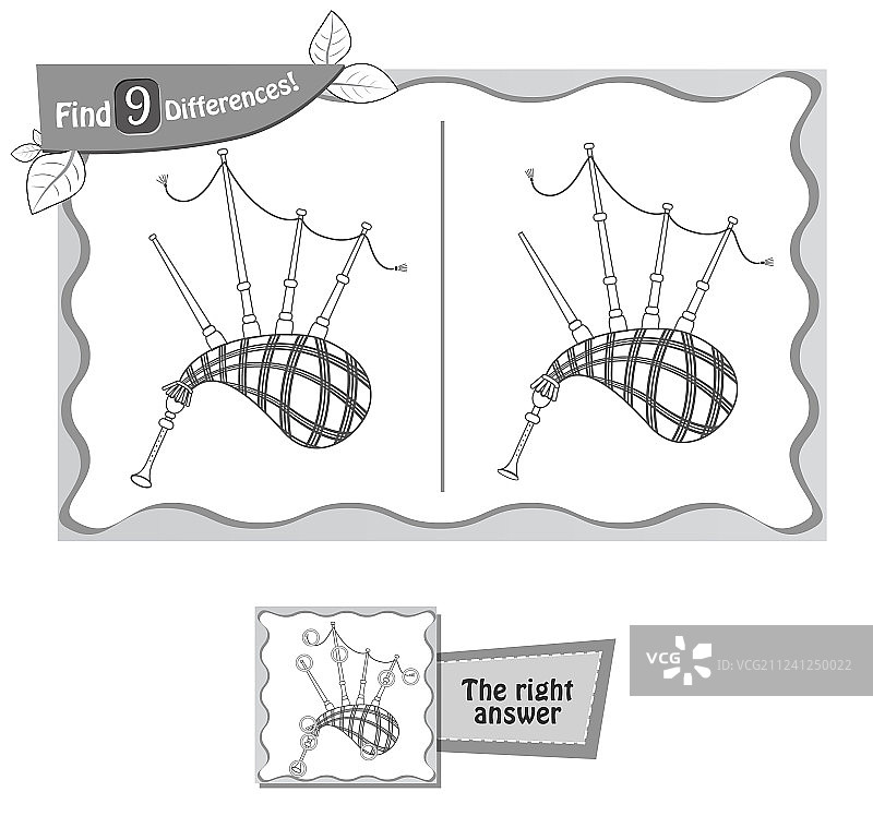 找茬游戏：黑色闲逛图片素材