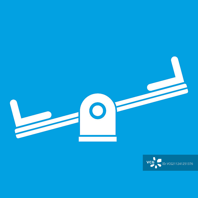 白色跷跷板图标图片素材