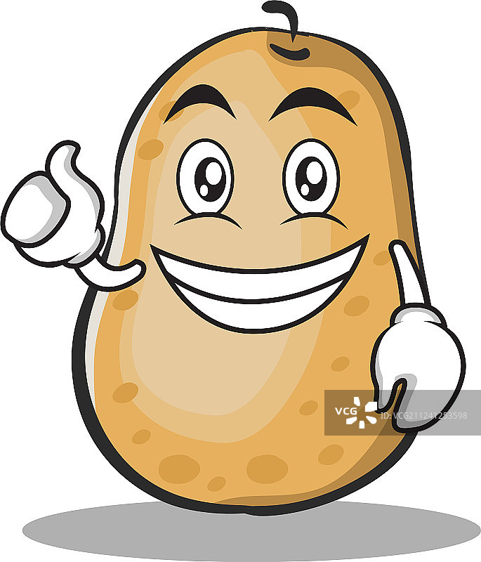 乐观的土豆卡通形象图片素材