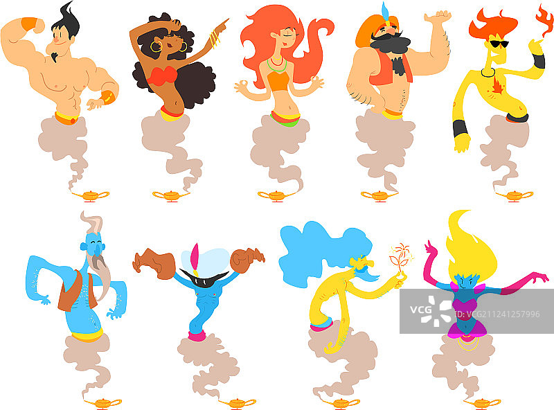 扁平风格的童话人物图片素材