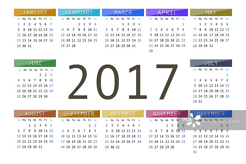2017年日历图片素材