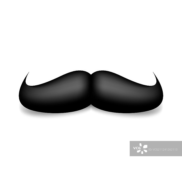 白色黑色复古胡子图案图片素材