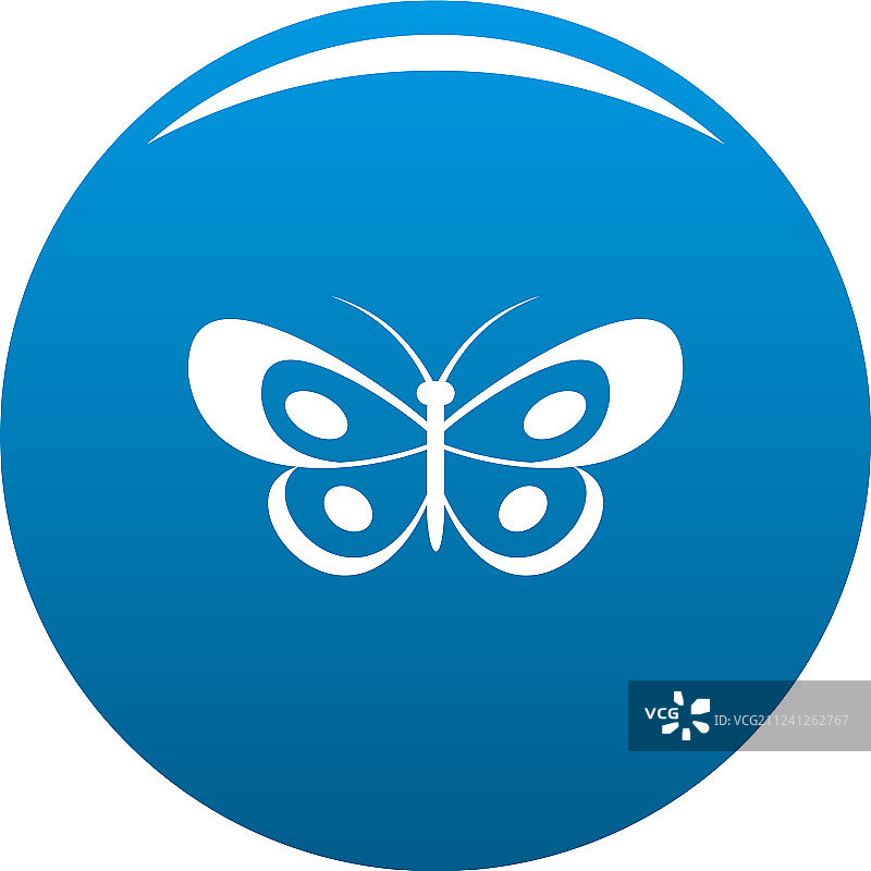 蓝色热带蝴蝶图标图片素材