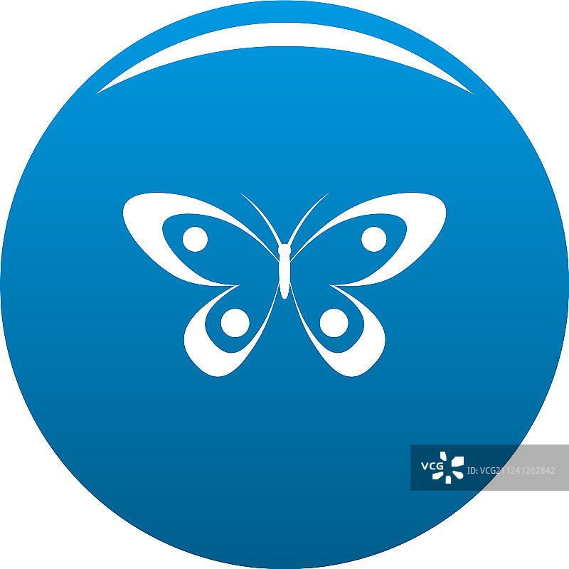 蓝色装饰蝴蝶图标图片素材