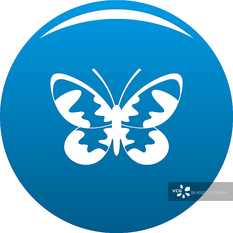 蓝色装饰蝴蝶图标图片素材