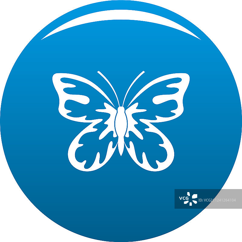 夏季蝴蝶蓝色图标图片素材