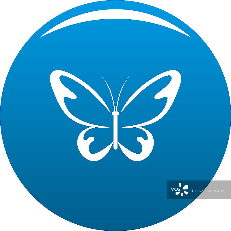 蓝色飞蛾图标图片素材