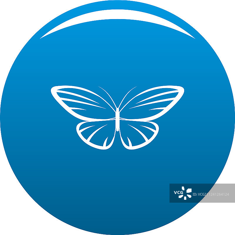 蓝色装饰蛾图标图片素材