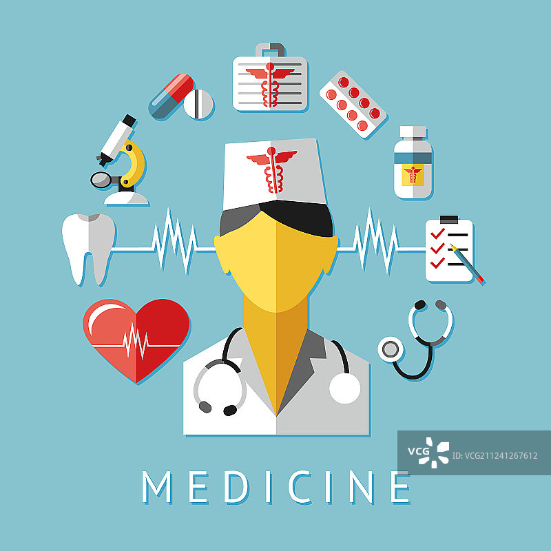 数字蓝红色护士药房图片素材