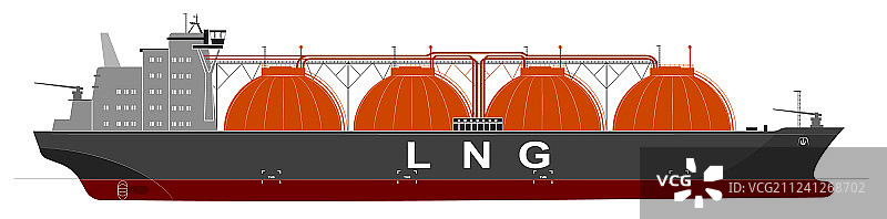 液化天然气巨型油轮剪影图片素材