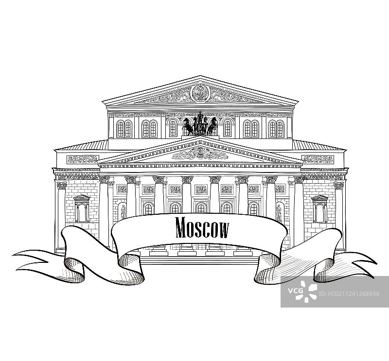 莫斯科大剧院建筑，俄罗斯图片素材