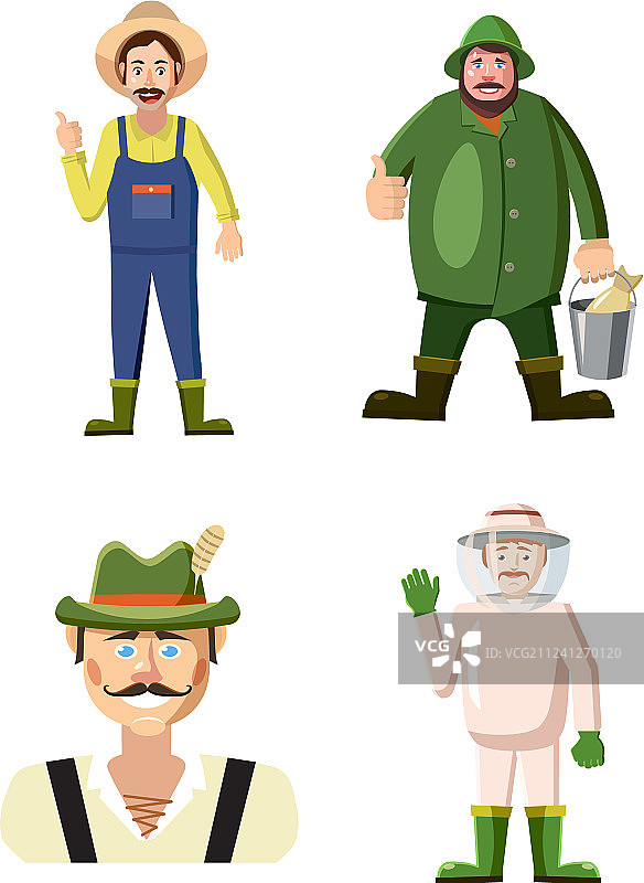 农民图标合集（卡通风格）图片素材