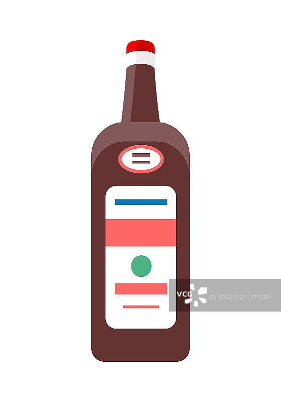 扁平风格设计的酒精瓶图片素材