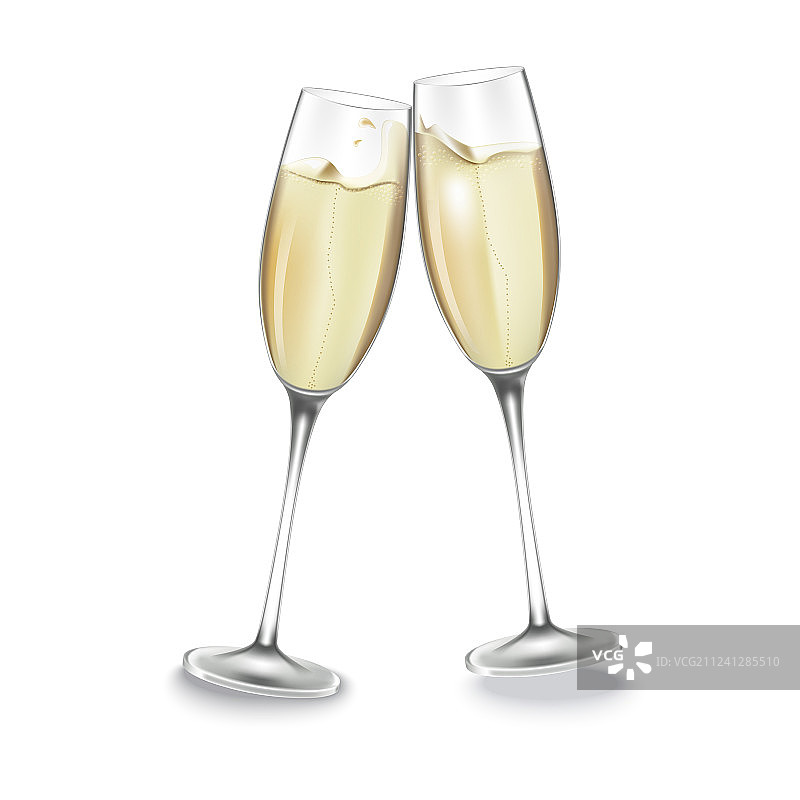 两杯香槟图片素材