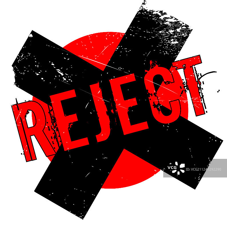 拒绝橡胶印章图片素材