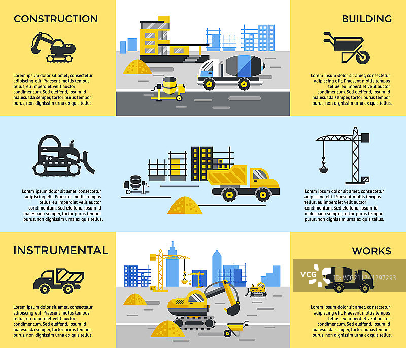 蓝色黄色建筑数字设计图片素材