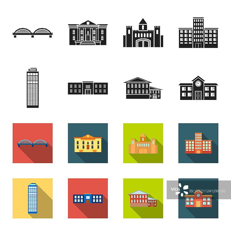 摩天大楼警察局酒店学校建筑图片素材