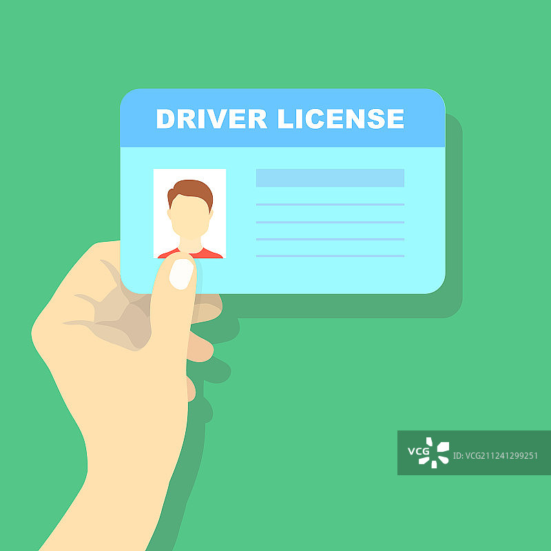 手持汽车驾驶证件图片素材