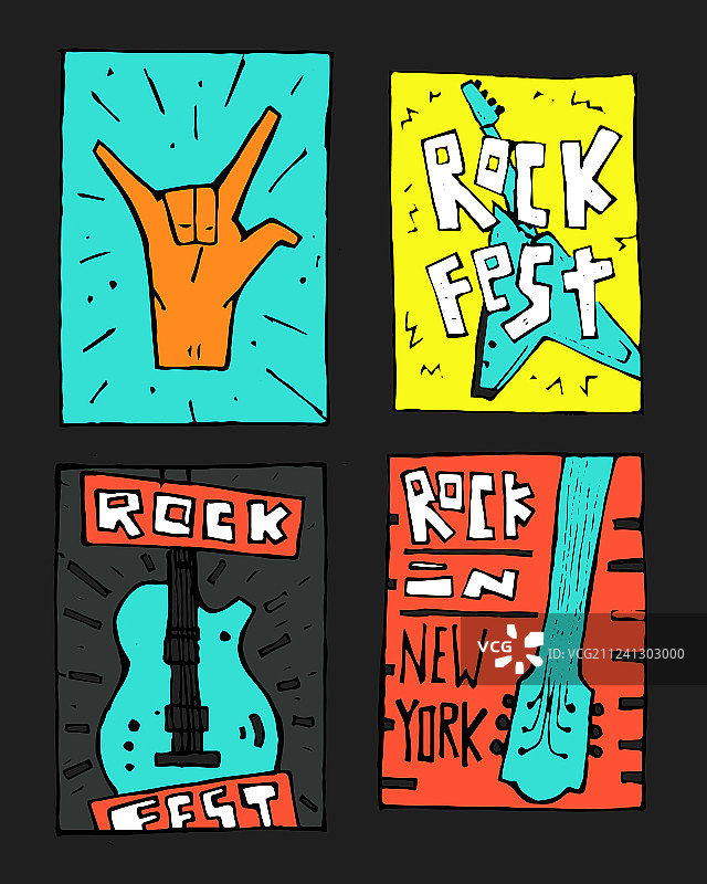 摇滚音乐节海报图片素材