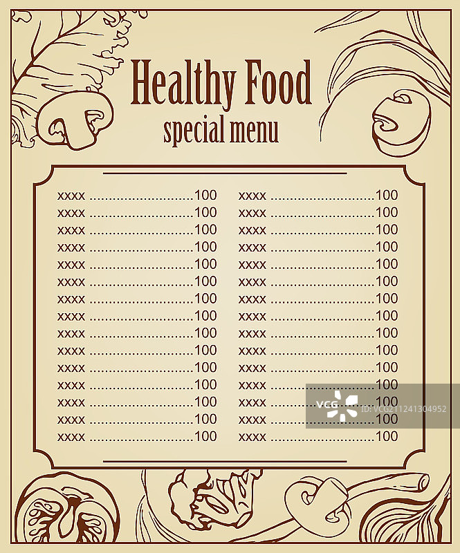 菜单卡片装饰图片素材