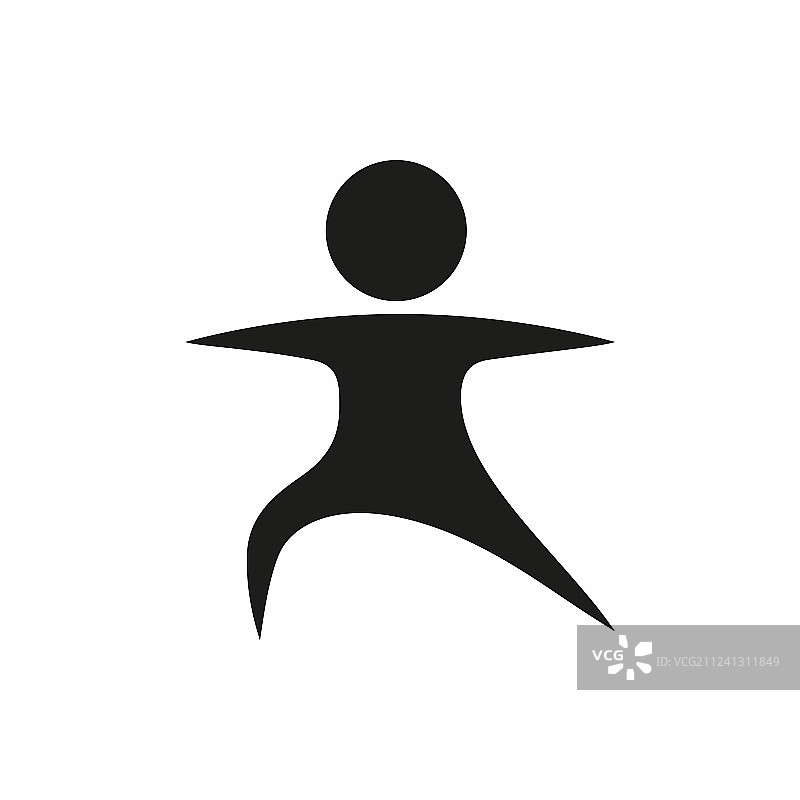 简约单色瑜伽姿势图片素材