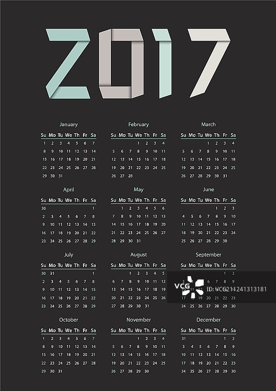 2017年日历图片素材