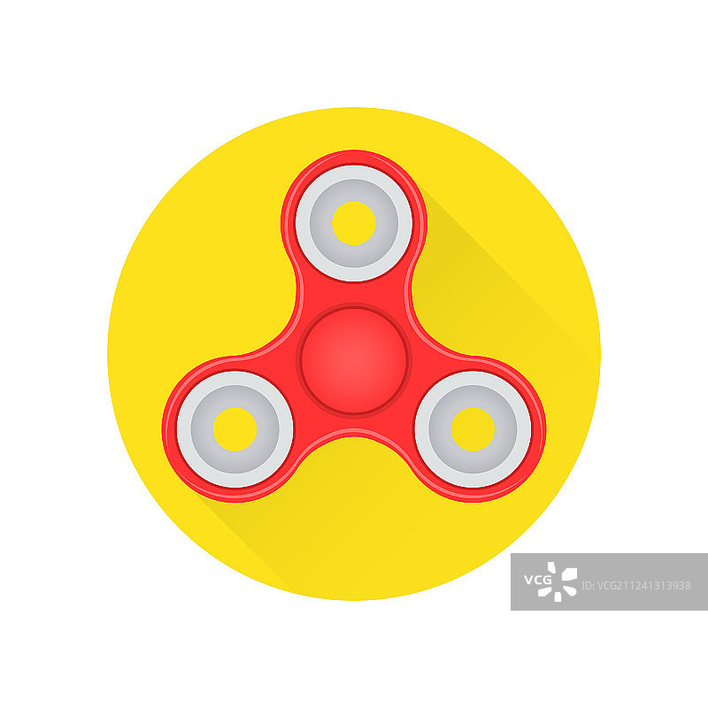 白色背景上的指尖陀螺扁平图标图片素材