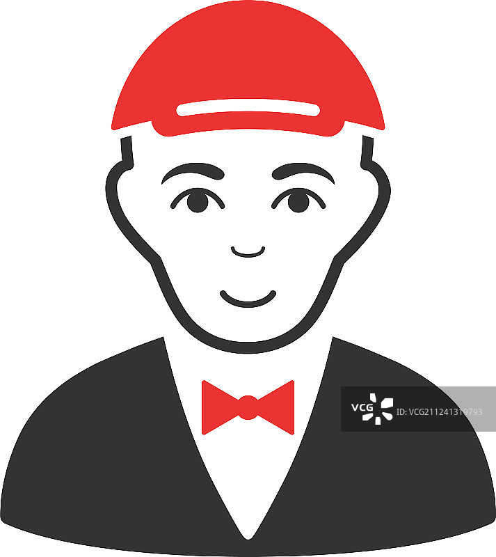 扁平风格服务员图标图片素材