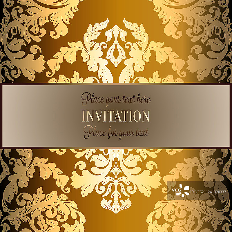 巴洛克背景与古董框架图片素材