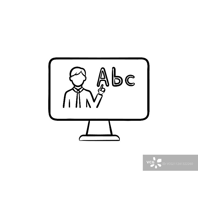 在线教育手绘涂鸦图标图片素材