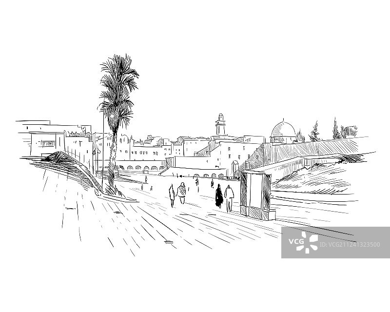 以色列耶路撒冷哭墙图片素材