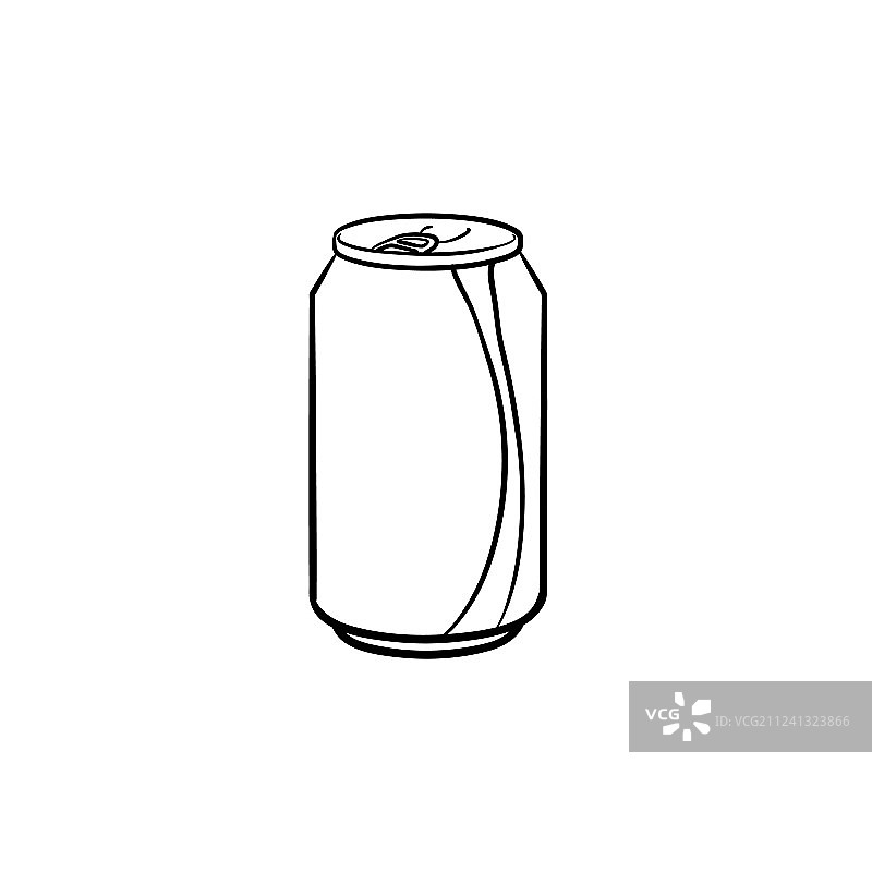 手绘苏打罐速写图标图片素材
